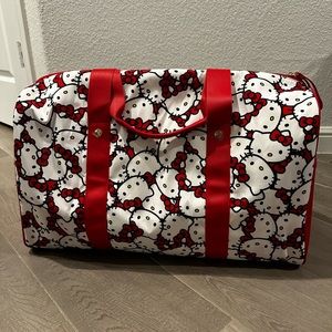 Rare NWT Hello Kitty Red Weekender Overnight Bag Duffle Bag Travel Tote